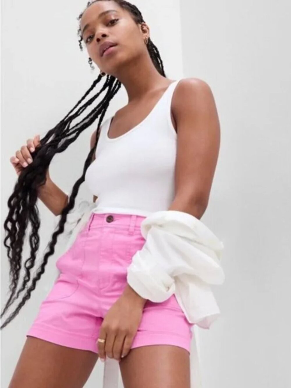 GAP Pink Girlfriend Khaki Shorts